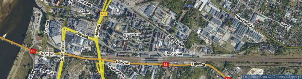 Zdjęcie satelitarne Królewska ul.