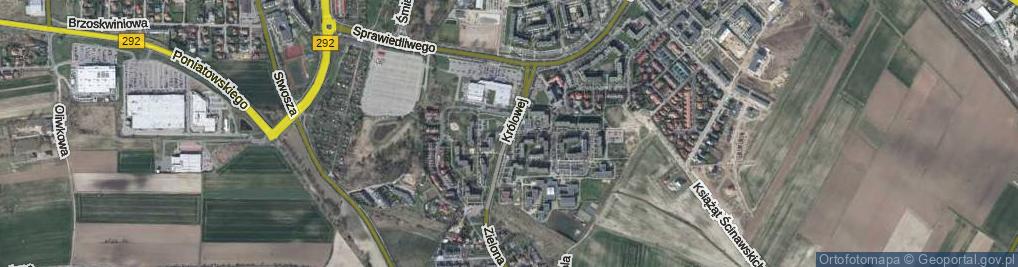 Zdjęcie satelitarne Królowej Jadwigi ul.