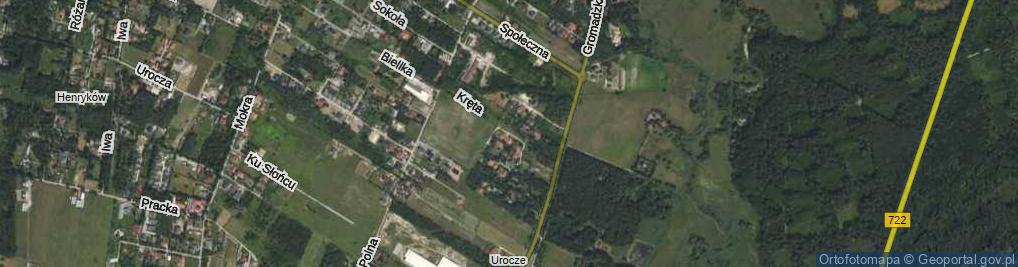 Zdjęcie satelitarne Kręta ul.