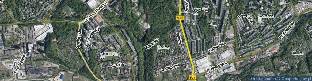 Zdjęcie satelitarne Króla Kazimierza Wielkiego ul.