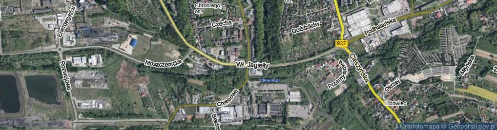 Zdjęcie satelitarne Króla Władysława Jagiełły ul.