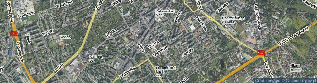 Zdjęcie satelitarne Krucza ul.