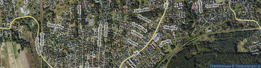 Zdjęcie satelitarne Krokusów ul.