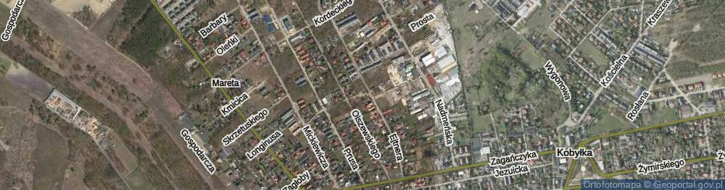 Zdjęcie satelitarne Krzywa ul.