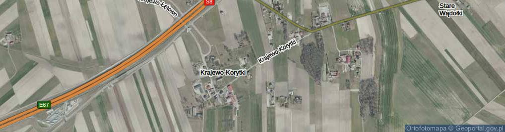 Zdjęcie satelitarne Krajewo-Korytki ul.