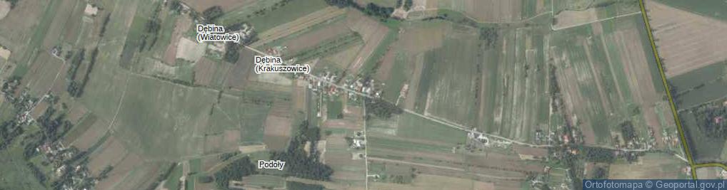 Zdjęcie satelitarne Krakuszowice ul.