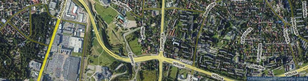 Zdjęcie satelitarne Kryształowa ul.