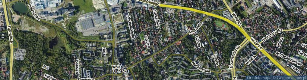 Zdjęcie satelitarne Krawiecka ul.