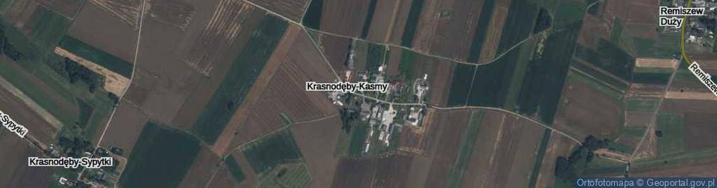 Zdjęcie satelitarne Krasnodęby-Kasmy ul.