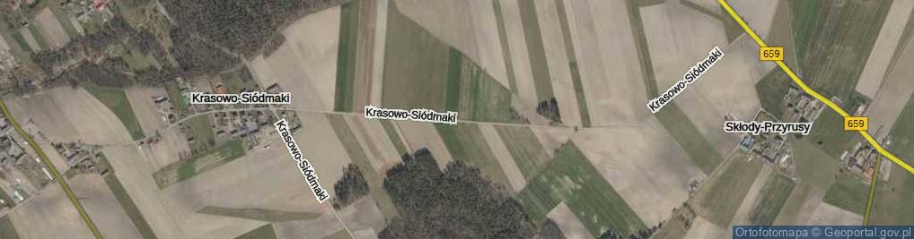 Zdjęcie satelitarne Krasowo-Siódmaki ul.
