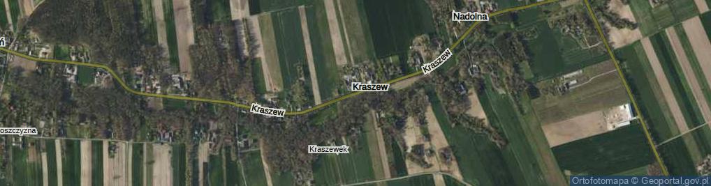 Zdjęcie satelitarne Kraszew ul.