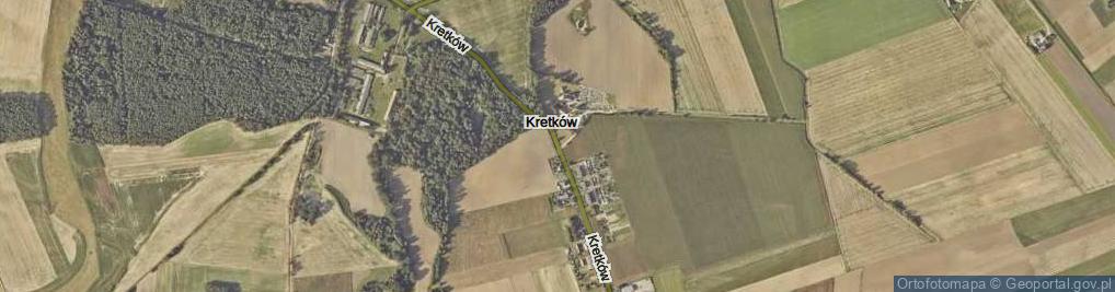 Zdjęcie satelitarne Kretków ul.