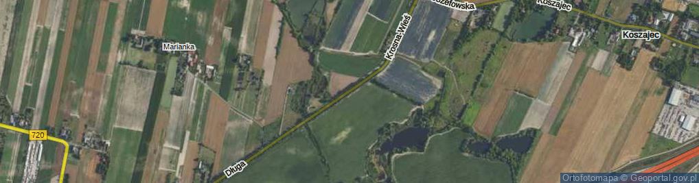 Zdjęcie satelitarne Krosna-Wieś ul.