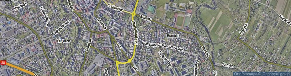 Zdjęcie satelitarne Krzywa ul.