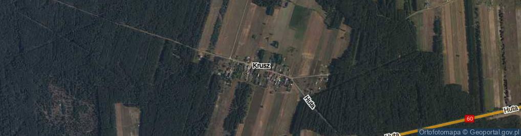 Zdjęcie satelitarne Krusz ul.