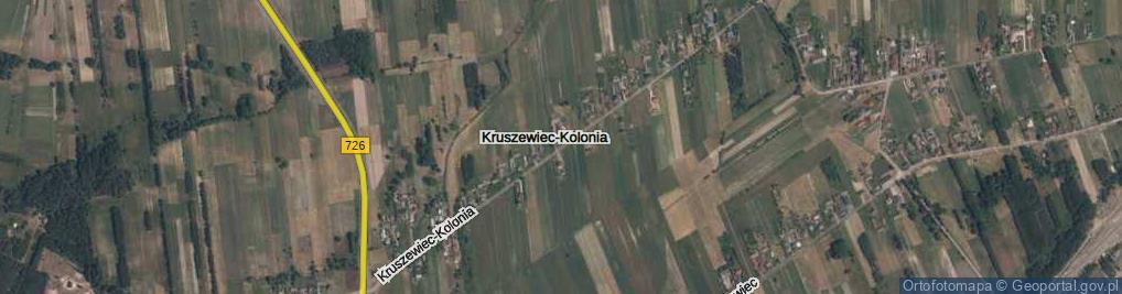 Zdjęcie satelitarne Kruszewiec-Kolonia ul.
