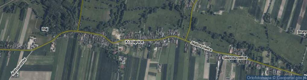 Zdjęcie satelitarne Krzcięcice ul.