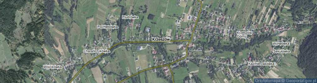 Zdjęcie satelitarne Krzeszów ul.