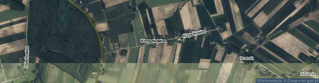 Zdjęcie satelitarne Krzyszkowice ul.