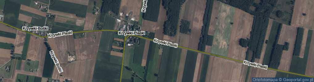 Zdjęcie satelitarne Krzywki-Piaski ul.