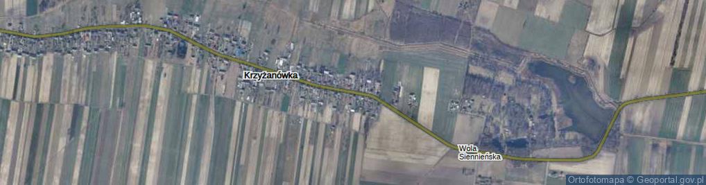 Zdjęcie satelitarne Krzyżanówka ul.