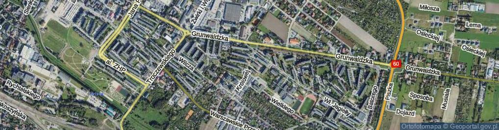 Zdjęcie satelitarne Królowej Jadwigi ul.