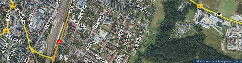 Zdjęcie satelitarne Krańcowa ul.