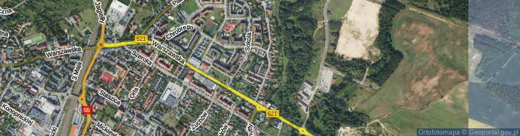 Zdjęcie satelitarne Królowej Jadwigi ul.