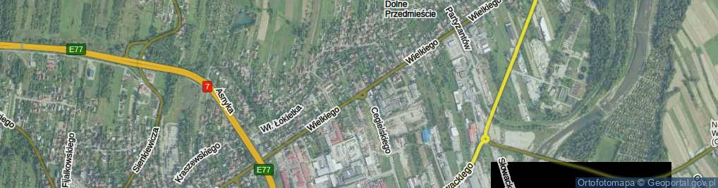 Zdjęcie satelitarne Króla Kazimierza Wielkiego ul.