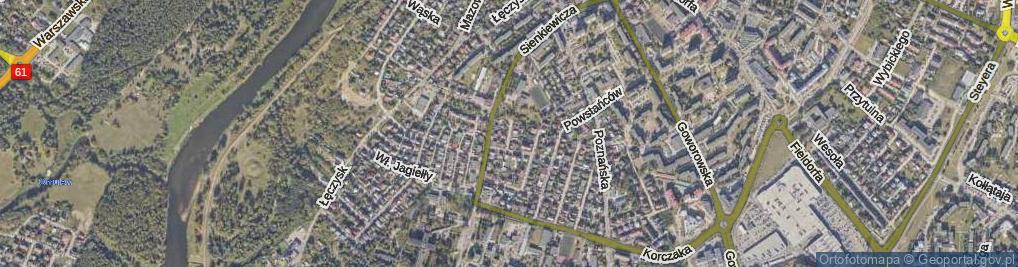 Zdjęcie satelitarne Krasickiego Ignacego, bp. ul.