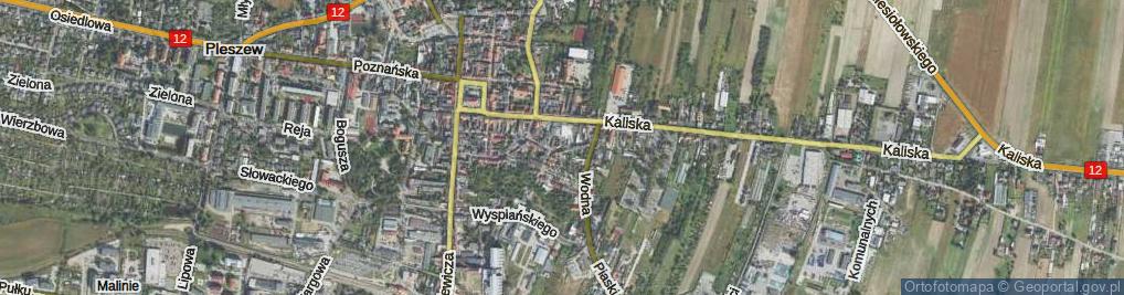 Zdjęcie satelitarne Krzywa ul.