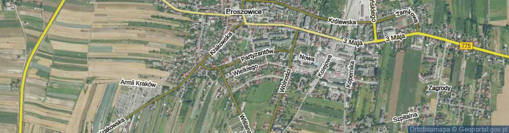 Zdjęcie satelitarne Króla Kazimierza Wielkiego ul.