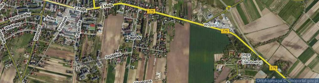 Zdjęcie satelitarne Królowej Jadwigi ul.