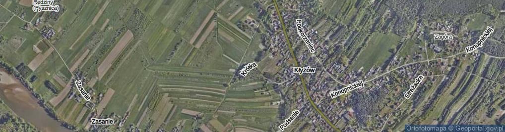 Zdjęcie satelitarne Krótka ul.