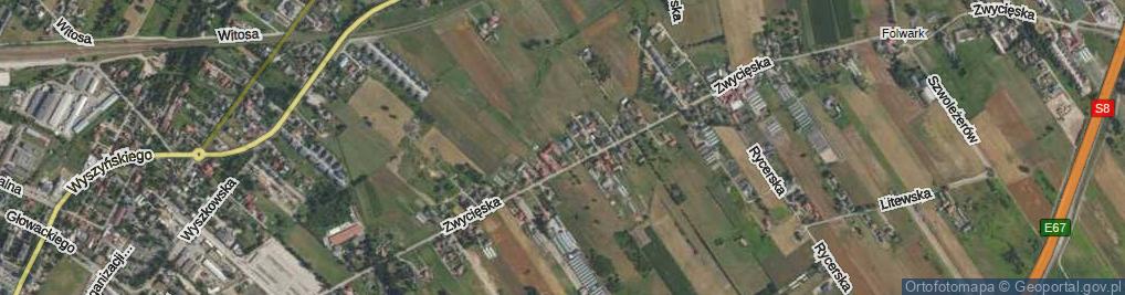 Zdjęcie satelitarne Kryształowa ul.