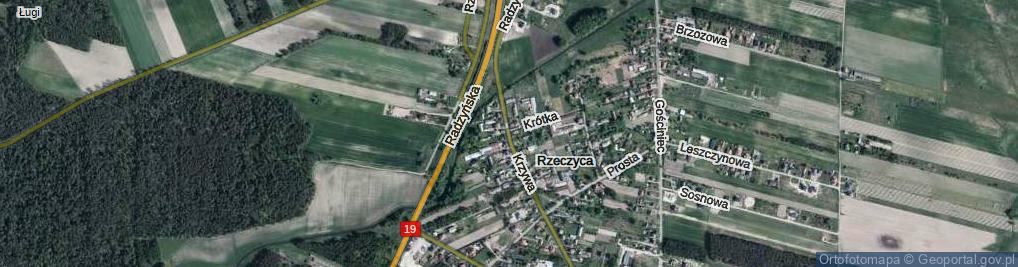 Zdjęcie satelitarne Krzywa ul.