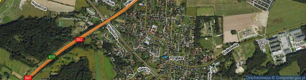 Zdjęcie satelitarne Krzywa ul.