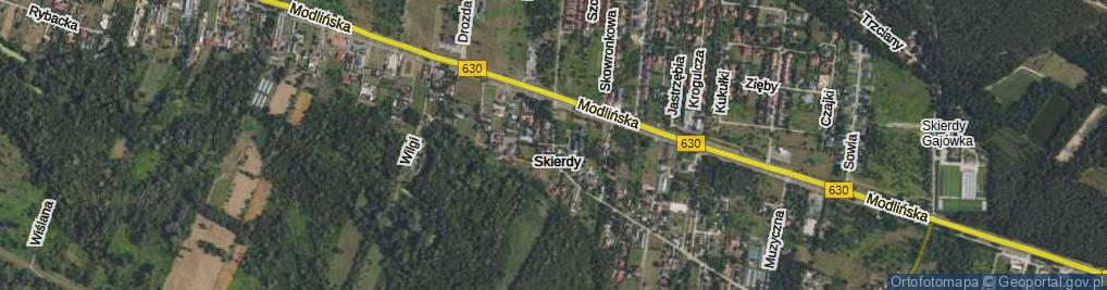 Zdjęcie satelitarne Krzywa ul.