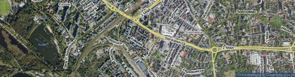 Zdjęcie satelitarne Krzywa ul.