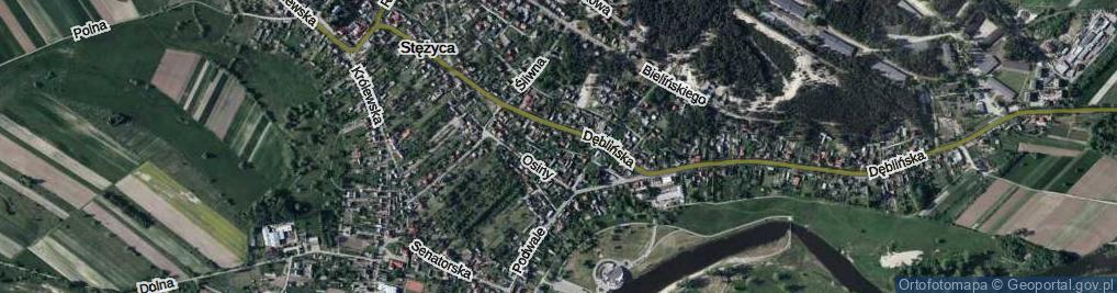 Zdjęcie satelitarne Krzywa ul.