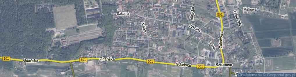 Zdjęcie satelitarne Krótka ul.