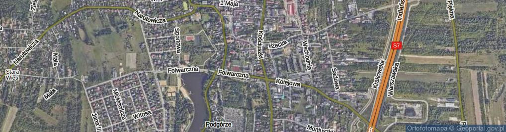 Zdjęcie satelitarne Kręta ul.