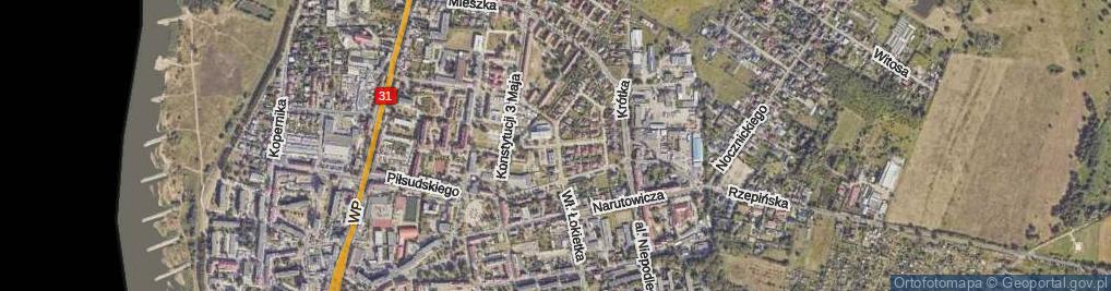 Zdjęcie satelitarne Króla Kazimierza Wielkiego ul.