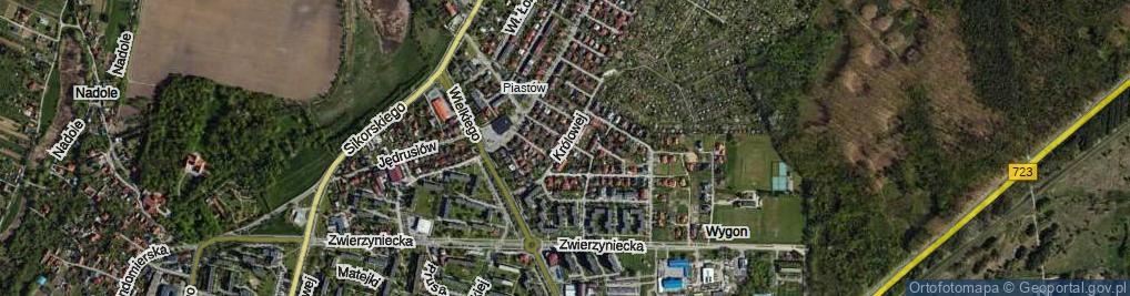 Zdjęcie satelitarne Królowej Jadwigi ul.