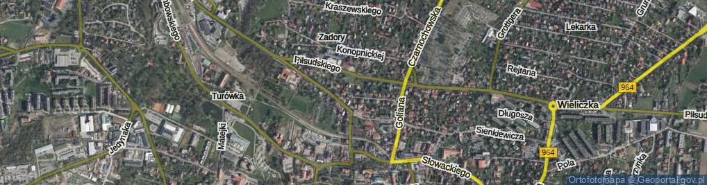 Zdjęcie satelitarne Królowej Jadwigi ul.