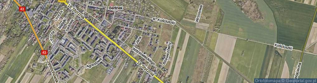 Zdjęcie satelitarne Króla Jana III Sobieskiego ul.