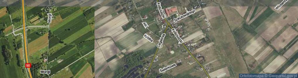 Zdjęcie satelitarne Krótka ul.