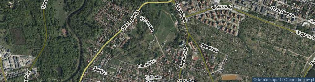 Zdjęcie satelitarne Kruszcowa ul.