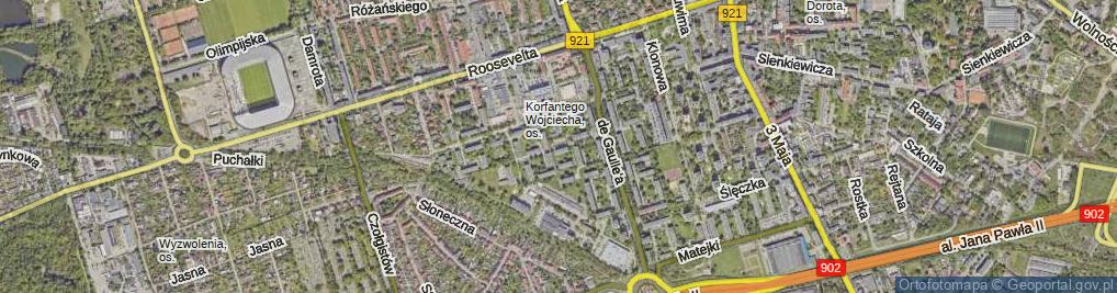 Zdjęcie satelitarne Krzywoń Anieli ul.