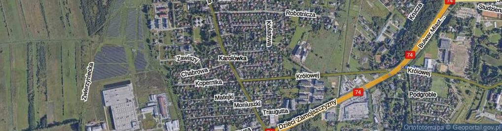 Zdjęcie satelitarne Krótka ul.